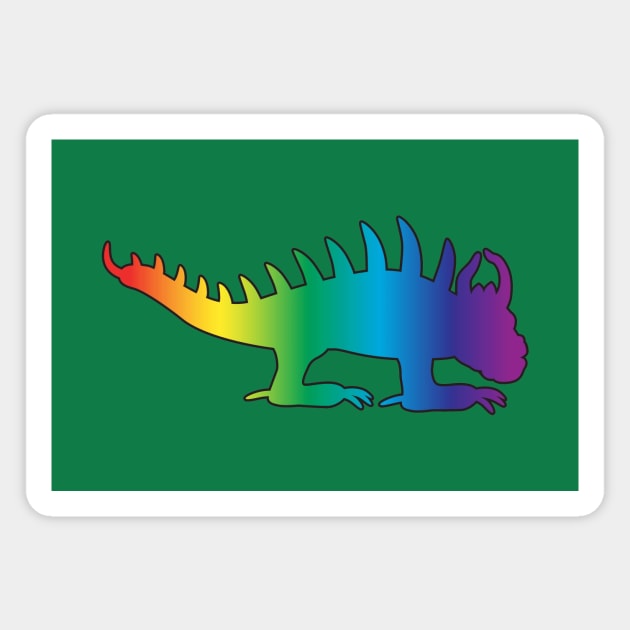 Rainbow Pride Hodag Silhouette Magnet by BlueSkyTheory